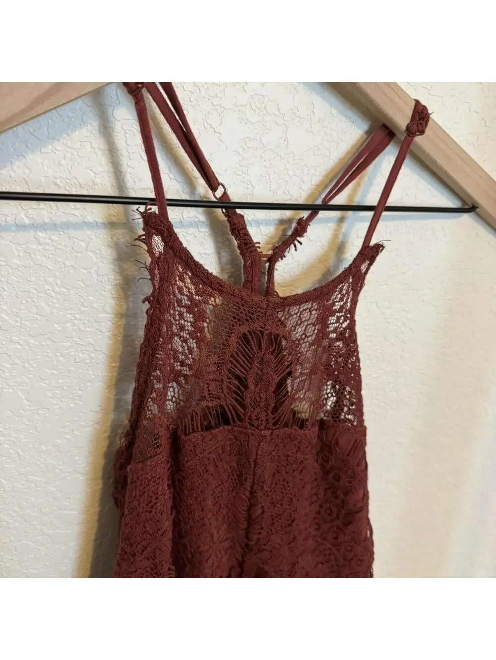 Intimately‎ Free People Lace High Neck Bandana Hem Boho Dress, Medium